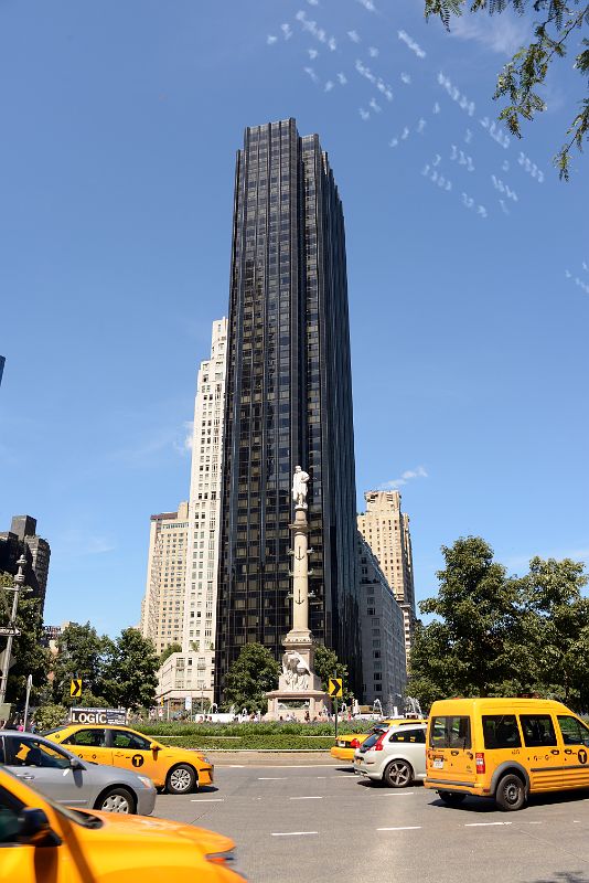 04 Trump International Hotel and Tower With Statue of Columbus In The Middle In New York Columbus Circle